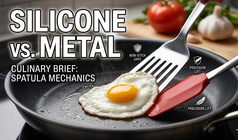 The 2026 Strategic Intelligence Brief: Culinary Implement Mechanics – Silicone vs. Metal Spatulas